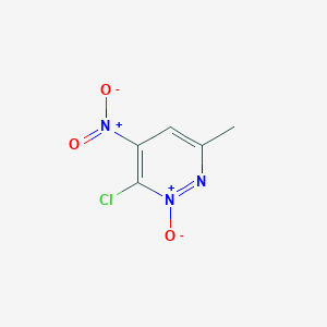 molecular formula C5H4ClN3O3 B8005912 6-Chloro-3-methyl-5-nitropyridazin-1-ium-1-olate 