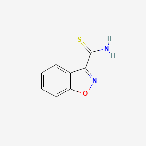 molecular formula C8H6N2OS B8005918 Benzo[d]isoxazole-3-carbothioamide 