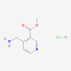 molecular formula C8H11ClN2O2 B8005938 Methyl 4-(aminomethyl)pyridine-3-carboxylate;hydrochloride 