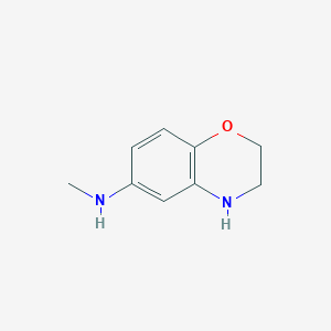 molecular formula C9H12N2O B8005953 N-methyl-3,4-dihydro-2H-1,4-benzoxazin-6-amine 