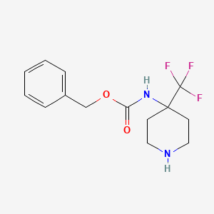molecular formula C14H17F3N2O2 B8005997 (4-Trifluoromethyl-piperidin-4-YL)-carbamic acid benzyl ester 