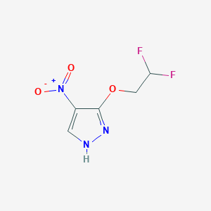 molecular formula C5H5F2N3O3 B8006075 CID 86208046 