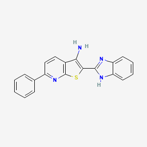 molecular formula C20H14N4S B8006086 2-(1H-benzimidazol-2-yl)-6-phenylthieno[2,3-b]pyridin-3-amine 