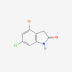 molecular formula C8H5BrClNO B8006186 4-Bromo-6-chloroindolin-2-one 