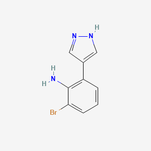 molecular formula C9H8BrN3 B8006231 2-Bromo-6-(1H-pyrazol-4-YL)aniline 