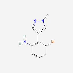 molecular formula C10H10BrN3 B8006234 3-Bromo-2-(1-methylpyrazol-4-YL)aniline CAS No. 1820703-72-7