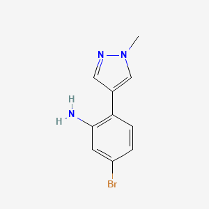 molecular formula C10H10BrN3 B8006244 5-Bromo-2-(1-methylpyrazol-4-YL)aniline 
