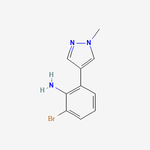 molecular formula C10H10BrN3 B8006252 2-Bromo-6-(1-methylpyrazol-4-YL)aniline 