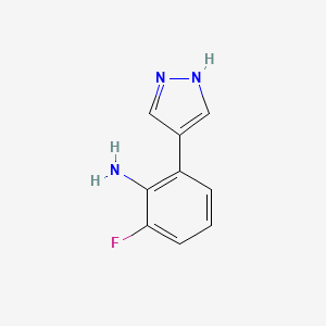 molecular formula C9H8FN3 B8006268 2-Fluoro-6-(1H-pyrazol-4-YL)aniline 