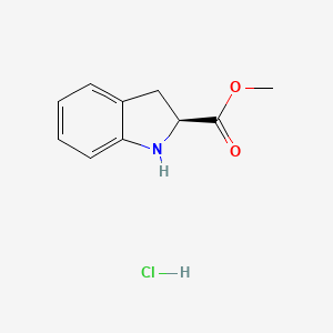 molecular formula C10H12ClNO2 B8006299 (S)-Methyl indoline-2-carboxylate hydrochloride 