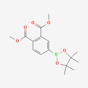 molecular formula C16H21BO6 B8006309 1,2-Dimethyl 4-(tetramethyl-1,3,2-dioxaborolan-2-yl)phthalate CAS No. 2157414-14-5
