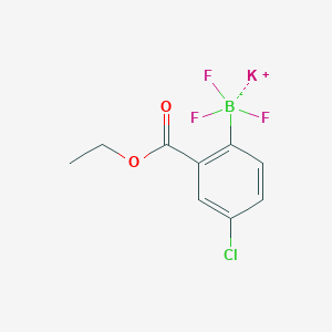 molecular formula C9H8BClF3KO2 B8006327 Potassium (4-chloro-2-(ethoxycarbonyl)phenyl)trifluoroborate 