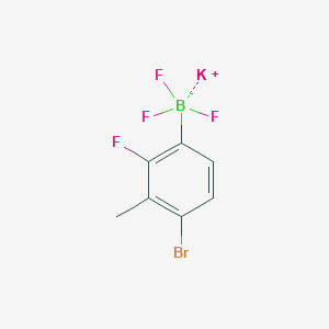 molecular formula C7H5BBrF4K B8006340 Potassium (4-bromo-2-fluoro-3-methylphenyl)trifluoroborate 