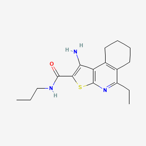 molecular formula C17H23N3OS B8006346 1-amino-5-ethyl-N-propyl-6,7,8,9-tetrahydrothieno[2,3-c]isoquinoline-2-carboxamide 