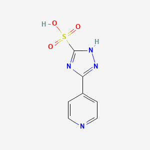 molecular formula C7H6N4O3S B8006418 5-(pyridin-4-yl)-4H-1,2,4-triazole-3-sulfonic acid 