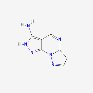 molecular formula C7H6N6 B8006421 1,3,4,8,12-pentazatricyclo[7.3.0.02,6]dodeca-2,5,7,9,11-pentaen-5-amine 