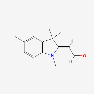 molecular formula C14H17NO B8006424 (2Z)-(1,3,3,5-tetramethyl-1,3-dihydro-2H-indol-2-ylidene)ethanal 