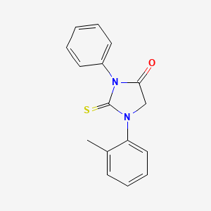 molecular formula C16H14N2OS B8006430 1-(2-Methylphenyl)-3-phenyl-2-thioxoimidazolidin-4-one 