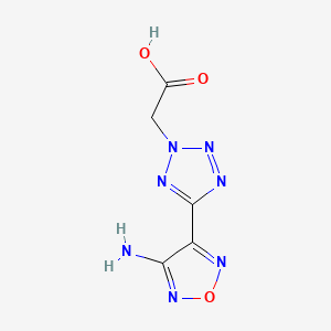 molecular formula C5H5N7O3 B8006443 [5-(4-amino-1,2,5-oxadiazol-3-yl)-2H-tetrazol-2-yl]acetic acid 