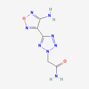 molecular formula C5H6N8O2 B8006451 2-[5-(4-amino-1,2,5-oxadiazol-3-yl)-2H-tetrazol-2-yl]acetamide 