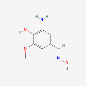 molecular formula C8H10N2O3 B8006453 2-amino-4-[(E)-(hydroxyimino)methyl]-6-methoxyphenol 