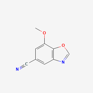 molecular formula C9H6N2O2 B8006454 7-Methoxy-1,3-benzoxazole-5-carbonitrile 