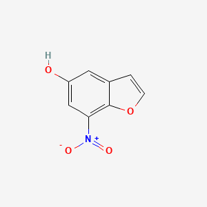 molecular formula C8H5NO4 B8006463 7-Nitro-1-benzofuran-5-ol 