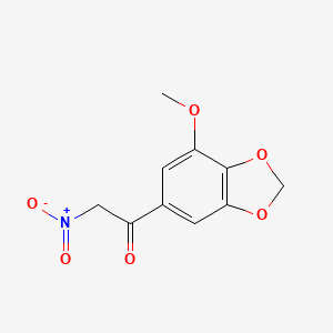 molecular formula C10H9NO6 B8006480 1-(7-Methoxy-1,3-benzodioxol-5-yl)-2-nitroethanone 