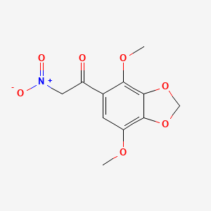 molecular formula C11H11NO7 B8006489 1-(4,7-Dimethoxy-1,3-benzodioxol-5-yl)-2-nitroethanone 
