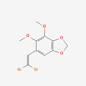 molecular formula C11H10Br2O4 B8006493 6-(2,2-Dibromoethenyl)-4,5-dimethoxy-1,3-benzodioxole 