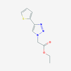 molecular formula C10H11N3O2S B8006497 ethyl [4-(thiophen-2-yl)-1H-1,2,3-triazol-1-yl]acetate 