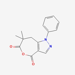 7,7-dimethyl-1-phenyl-8H-oxepino[4,3-c]pyrazole-4,6-dione