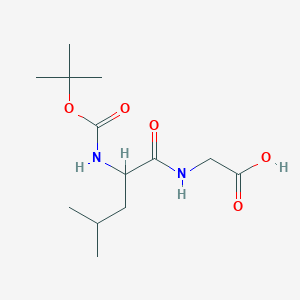 molecular formula C13H24N2O5 B8006545 2-(2-{[(Tert-butoxy)carbonyl]amino}-4-methylpentanamido)acetic acid 