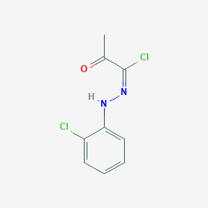 molecular formula C9H8Cl2N2O B8006669 (E)-N-(2-Chlorophenyl)-2-oxopropanecarbohydrazonoyl chloride 