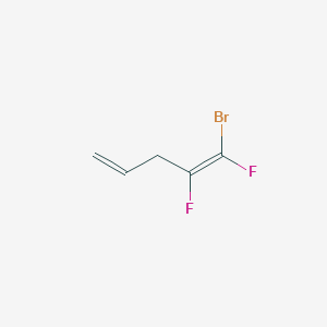 molecular formula C5H5BrF2 B8006704 (1E)-1-bromo-1,2-difluoropenta-1,4-diene 