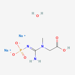 molecular formula C4H10N3Na2O6P B8006722 Phosphocreatine disodium salt hydrate, ~98% 