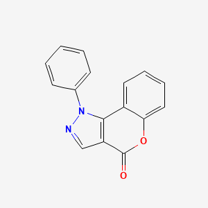 molecular formula C16H10N2O2 B8006756 1-Phenyl[1]benzopyrano[4,3-c]pyrazole-4(1H)-one CAS No. 51070-05-4