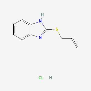 molecular formula C10H11ClN2S B8006818 2-prop-2-enylsulfanyl-1H-benzimidazole;hydrochloride CAS No. 154200-81-4