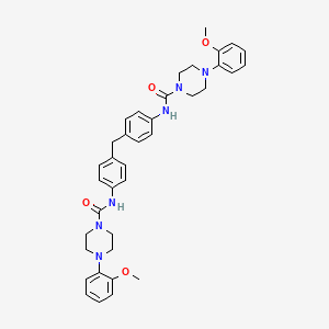 molecular formula C37H42N6O4 B8006821 4-(2-methoxyphenyl)-N-[4-[[4-[[4-(2-methoxyphenyl)piperazine-1-carbonyl]amino]phenyl]methyl]phenyl]piperazine-1-carboxamide 