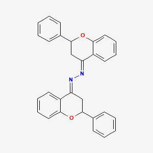 (E)-2-phenyl-N-[(E)-(2-phenyl-2,3-dihydrochromen-4-ylidene)amino]-2,3-dihydrochromen-4-imine