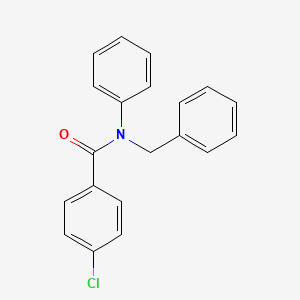 molecular formula C20H16ClNO B8006836 N-benzyl-4-chloro-N-phenylbenzamide 