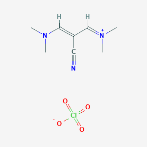 N-[(2Z)-2-Cyano-3-(dimethylamino)prop-2-en-1-ylidene]-N-methylmethanaminium perchlorate