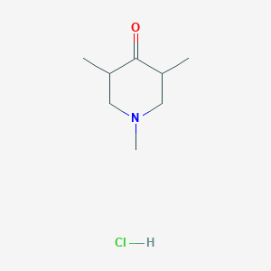 molecular formula C8H16ClNO B8006861 1,3,5-Trimethylpiperidin-4-one hydrochloride CAS No. 874-19-1