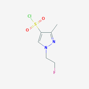 molecular formula C6H8ClFN2O2S B8006881 1-(2-Fluoroethyl)-3-methyl-1H-pyrazole-4-sulfonyl chloride 
