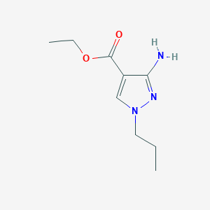 molecular formula C9H15N3O2 B8006895 Ethyl 3-amino-1-propyl-1H-pyrazole-4-carboxylate CAS No. 122799-96-6
