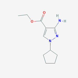 molecular formula C11H17N3O2 B8006900 Ethyl 3-amino-1-cyclopentyl-1h-pyrazole-4-carboxylate 