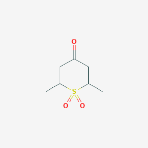 molecular formula C7H12O3S B8006916 2,6-dimethyltetrahydro-4H-thiopyran-4-one 1,1-dioxide 