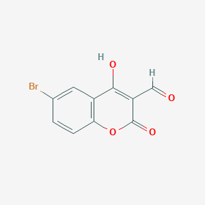 molecular formula C10H5BrO4 B8006934 6-Bromo-4-hydroxy-2-oxo-2H-chromene-3-carbaldehyde CAS No. 25863-93-8