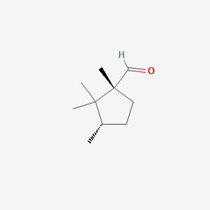 molecular formula C10H18O B8006964 (1R,3S)-1,2,2,3-Tetramethylcyclopentane-1-carbaldehyde 
