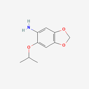 molecular formula C10H13NO3 B8006979 6-Isopropoxybenzo[d][1,3]dioxol-5-amine 